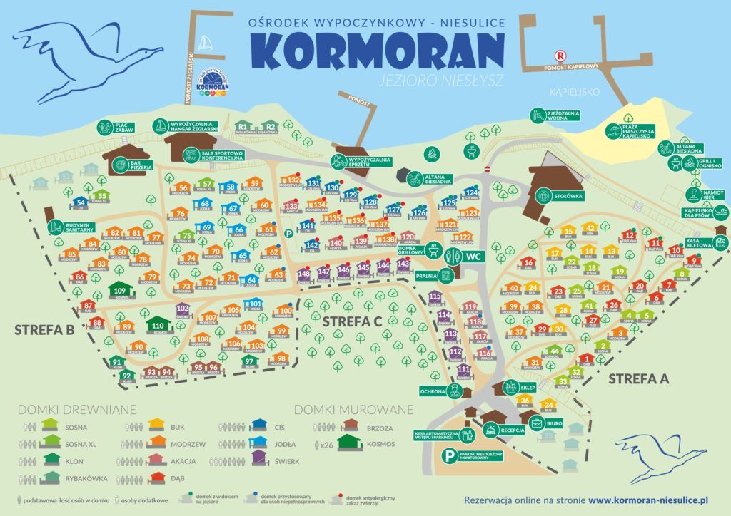 Mapa ośrodka Kormoran Niesulice